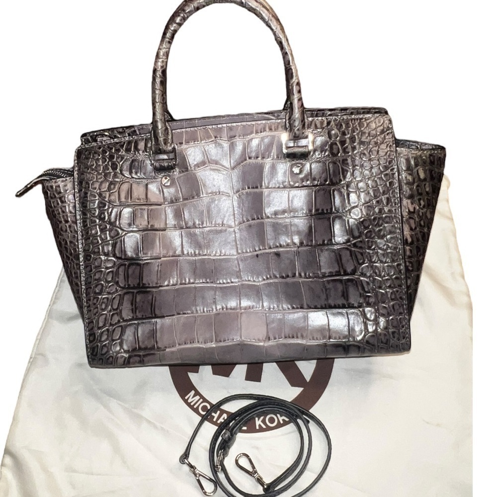 NWT ▶️ Michael Kors ◀️ Large Selma Embossed Leather Bag - Picture 5 of 16